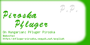 piroska pfluger business card